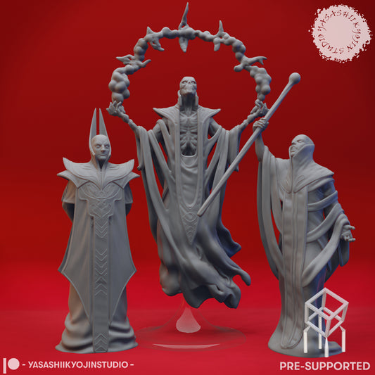 Red Wizard Cultists - Tabletop Miniatures (Pre-Supported STL)