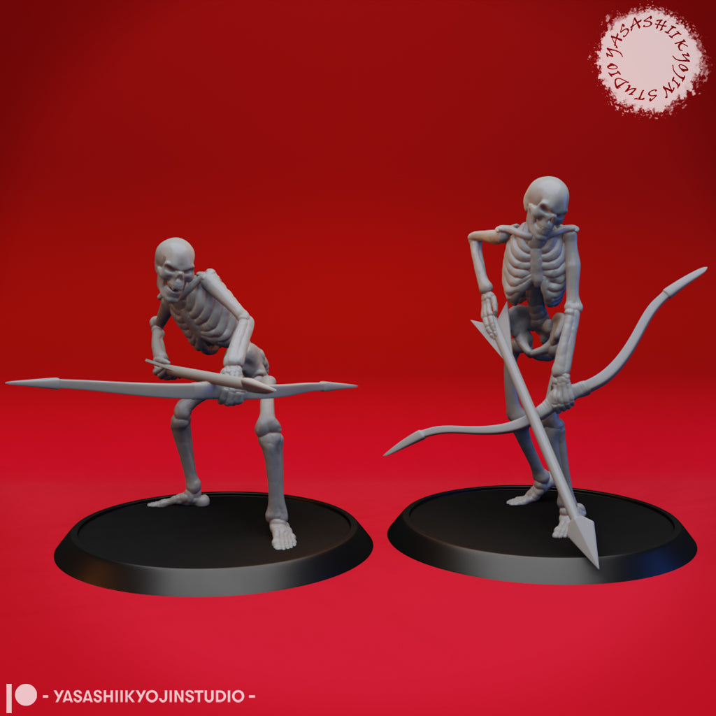 Undead Skeleton Archers - Tabletop Miniature STL