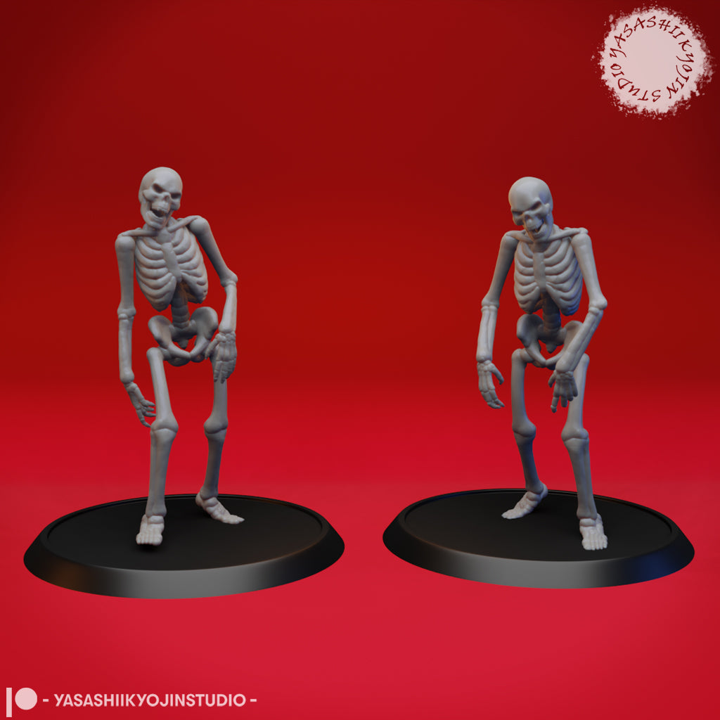 Undead Skeleton Walkers - Tabletop Miniatures STL