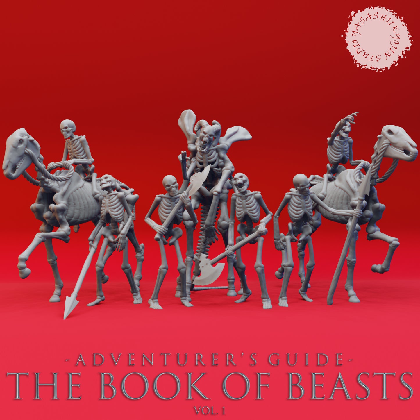 Skeleton Warband - Book of Beasts - Tabletop Miniatures (Pre-Supported STL)