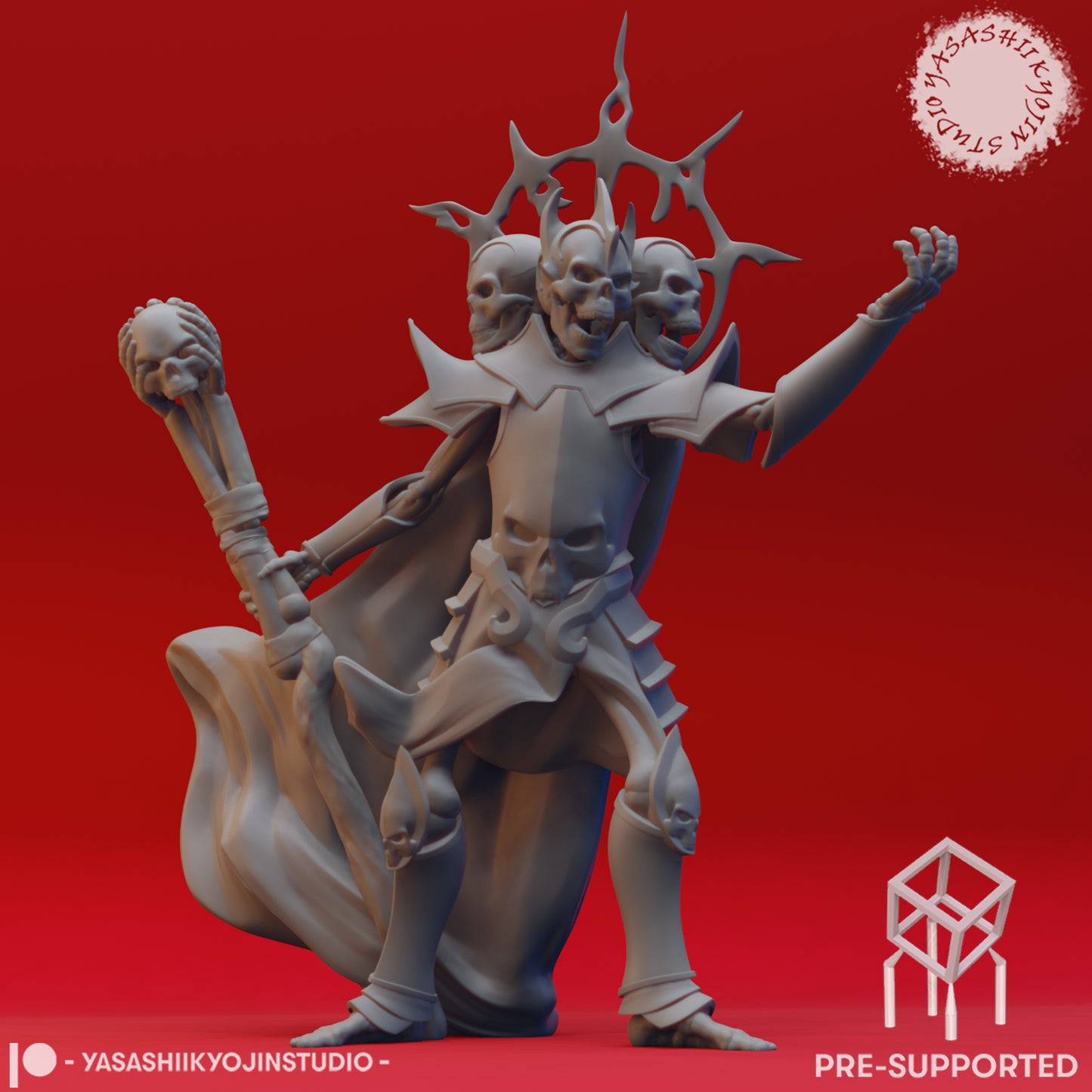 Skull Lord - Tabletop Miniature (Pre-Supported STL)