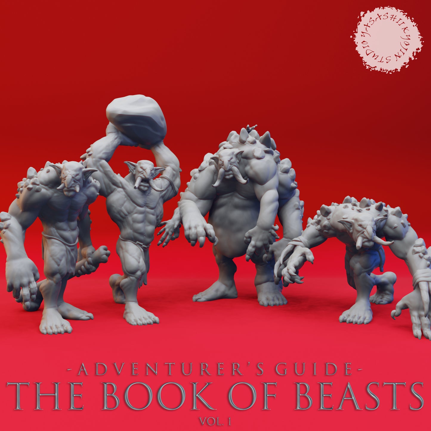 Troll Warband - Book of Beasts - Tabletop Miniatures (Pre-Supported STL)
